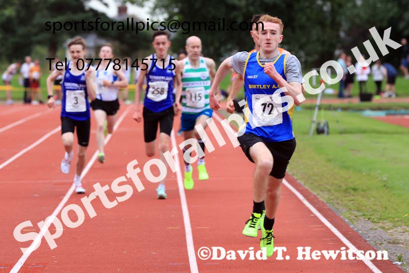 The 1500 metres, Wednesday, july 24th, 2024 NEGP 5, Monkton Stadium.  Photo: David T. Hewitson/Sports for All Pics